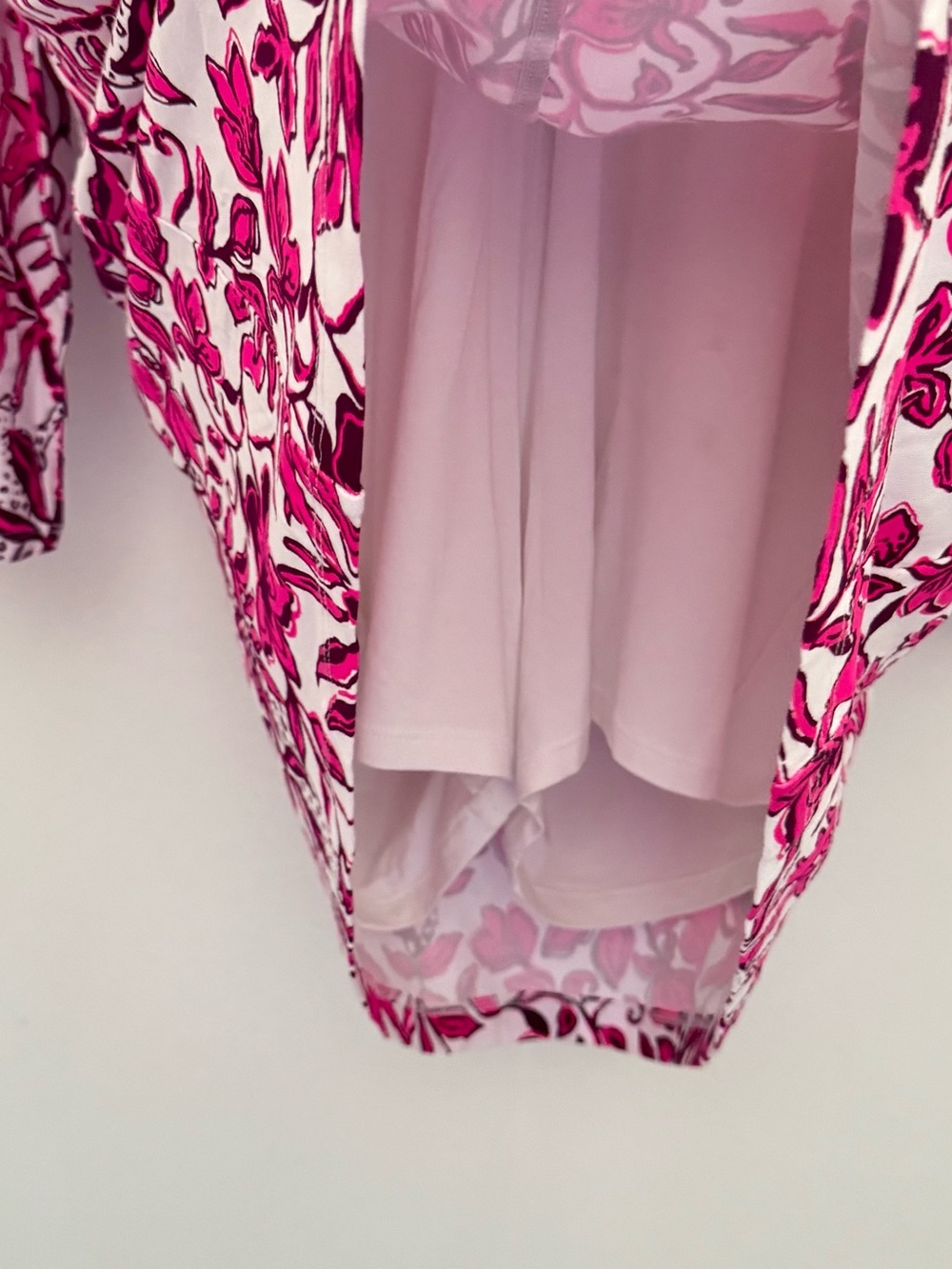 Lilly Pulitzer White and Fuchsia Floral Long Sleeve Dress - Picture 4 of 16